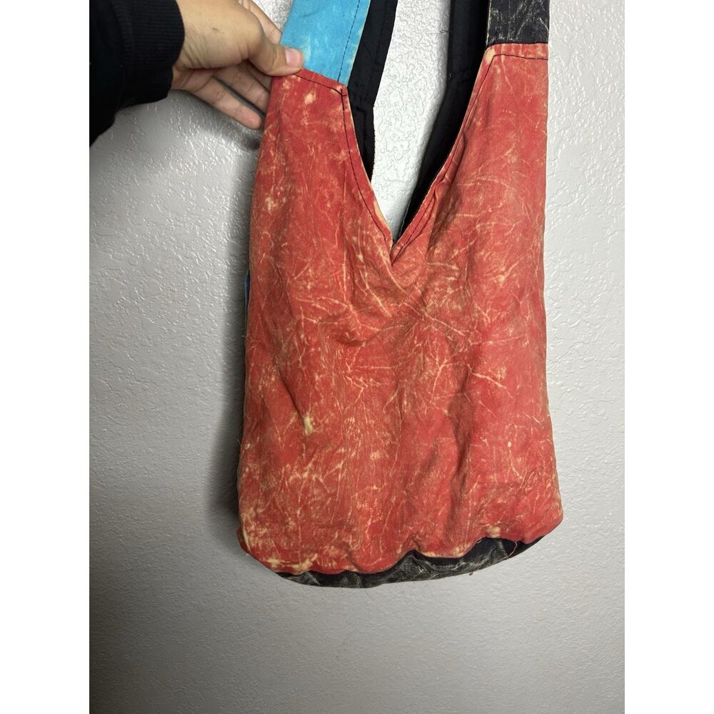 Multi Colored Boho Purse Crossbody Cotton Messenger Hippie Hobo Bag - Picture 6 of 8
